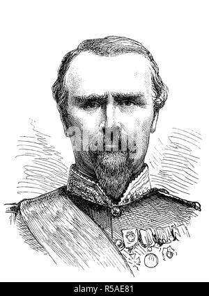 Pierre Louis Charles Joseph de Failly, le 21 janvier 1810, le 15 novembre 1892, le général français, gravure sur bois, portrait, France Banque D'Images