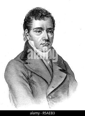 Pierre-Paul Royer-Collard, 21 juin 1763, 2 septembre 1845, le philosophe et homme politique, woodcut, France Banque D'Images