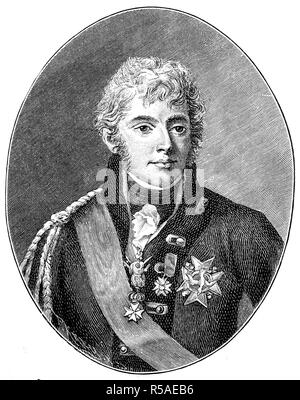 Charles-Ferdinand d'Artois, duc de Berry, le 24 janvier 1778, le 14 février 1820, le plus jeune fils du comte d'Artois Banque D'Images