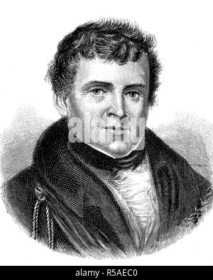 Daniel O'Connell, le 6 août 1775, le 15 mai 1847, était un homme politique irlandais, woodcut, Irlande Banque D'Images