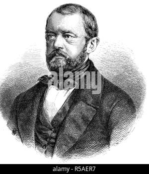 Otto Eduard Leopold von Bismarck-Schoenhausen, 1er avril 1815, le 30 juillet 1898, woodcut, Allemagne Banque D'Images
