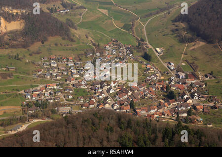 Rothenfluh canton Bâle-Campagne suisse commune vue aérienne Banque D'Images