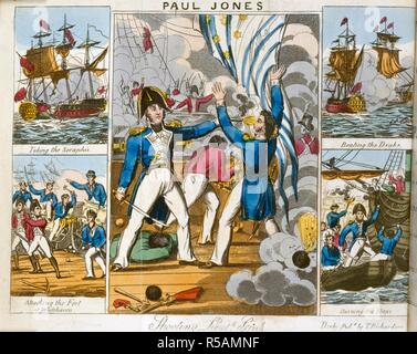 John Paul Jones. La vie, voyages, et de batailles navales de cette celebra. T. Richardson : Derby, [1830 ?]. John Paul Jones (1747-1792). Officier de la marine américaine et, plus tard, le contre-amiral de la flotte russe de la mer Noire au cours de la guerre russo-turque de 1788-89. Image prise à partir de la vie, voyages, et de batailles navales de cette célèbre seaman, le Commodore Paul Jones, etc. publié à l'origine/produit dans T. Richardson : Derby, [1830 ?]. . Source : 10803.bb.19.(4), frontispice. Banque D'Images