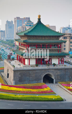 Chine, Shaanxi, Xi'an Bell Tower Banque D'Images