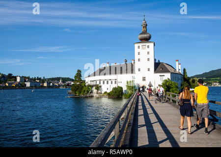 Schloss Ort sur le lac Traunsee, Gmunden, Salzkammergut, Haute Autriche, Autriche Banque D'Images