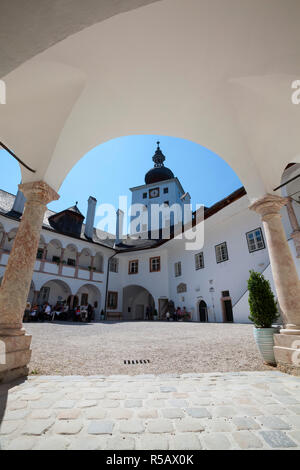 Schloss Ort sur le lac Traunsee, Gmunden, Salzkammergut, Haute Autriche, Autriche Banque D'Images