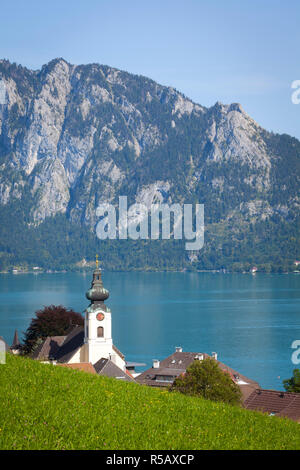 Unterach am Attersee, Salzkammergut, Haute Autriche, Autriche Banque D'Images