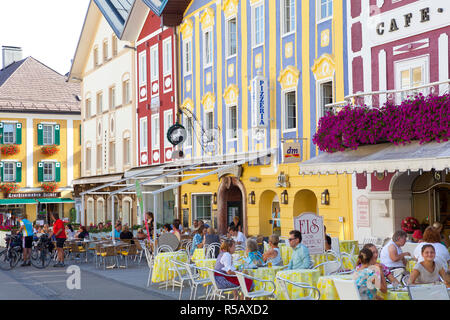 Place du marché, le lac de Mondsee, Mondsee, Oberosterreich, Haute Autriche, Autriche Banque D'Images