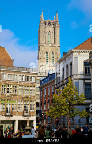 Cathédrale St Bavos, Gand, Flandre orientale, Belgique Banque D'Images