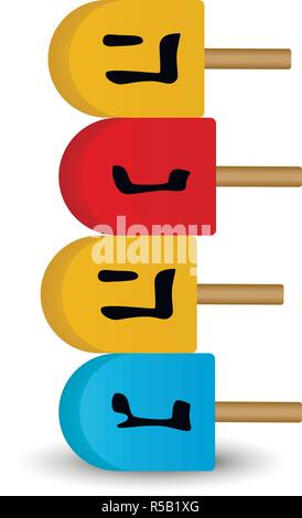 Icône dreidels juif. Illustration réaliste des dreidels juif icône vecteur pour la conception web isolé sur fond blanc Illustration de Vecteur