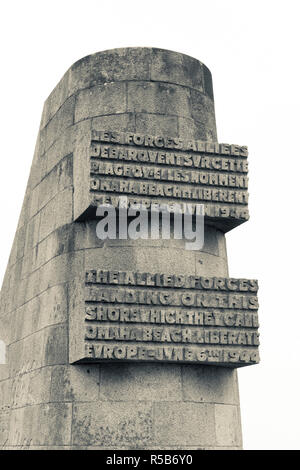 France, Normandie, Calvados, Plages du Débarquement, St-Laurent-sur-Mer, à l'époque, WW2, monument d'Omaha Beach Banque D'Images