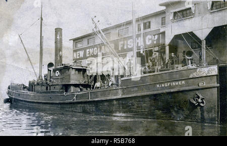 Titre : Vue de la Kingfisher au New England Fish Company dock à Vancouver : UBC Library Crédit Banque D'Images
