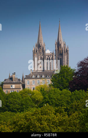 France, Normandie, Manche, Coutances, Cathédrale de Coutances Banque D'Images