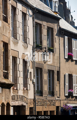 France, Normandie, Manche, Granville, Haut Ville, la Haute Ville, les bâtiments Banque D'Images