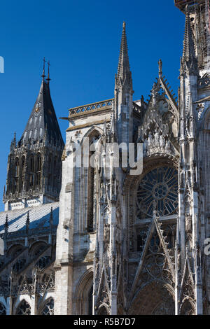 France, Haute-Normandie, Seine-Maritime, Rouen, Cathédrale Notre Dame Cathedral Banque D'Images