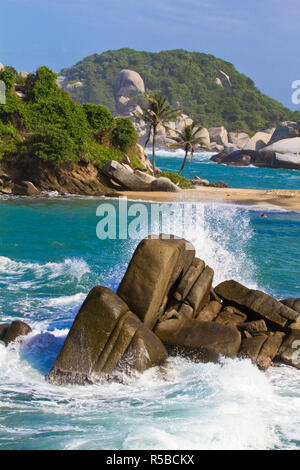 La Colombie, Magdalena, le Parc National Naturel Tayrona, El Cabo Banque D'Images