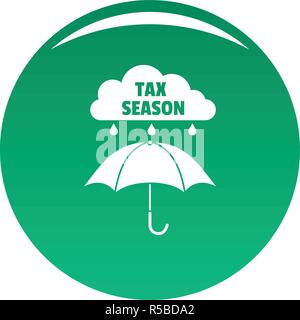 L'icône de la saison d'impôt. Simple illustration de la saison fiscale icône vecteur pour toute conception green Illustration de Vecteur
