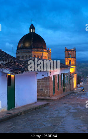 La Colombie, Barichara, petite ville coloniale, Monument National, province de Santander, 18e siècle cathédrale de la Immaculada Concepcion Banque D'Images