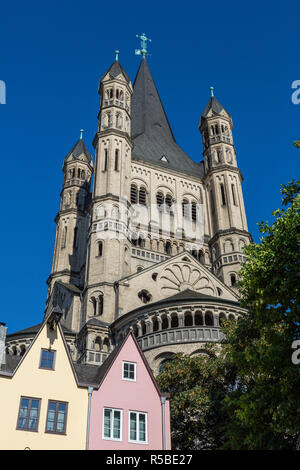 Cologne, Allemagne. Grand Saint Martin l'Église. Banque D'Images