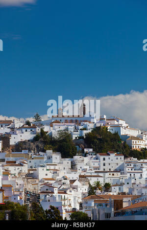 Espagne, Andalousie, Cadix Région Province, Alcala de los Gazules, village andalou blanc Banque D'Images