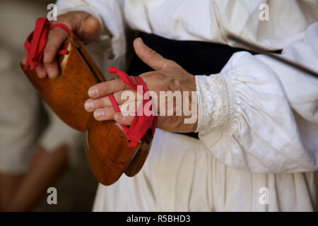 Danse folklorique d'Ibiza, Sant Miquel de Balansat, Ibiza, Baléares, Espagne Banque D'Images