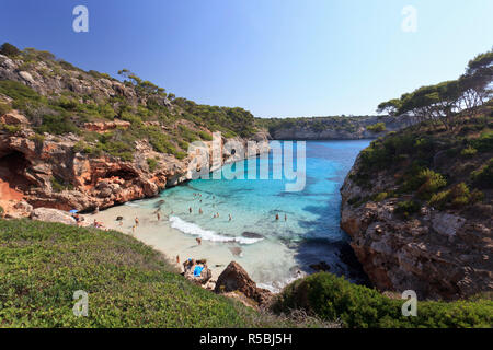 L'Espagne, Îles Baléares, Mallorca, Calo d'es Moro Beach Banque D'Images