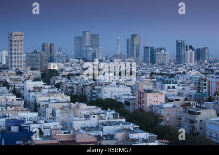 Israël, Tel Aviv, augmentation de la vue sur la ville Banque D'Images