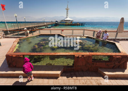 Israël, le Néguev, Eilat, Mer Rouge, sous-marin Marine Park Banque D'Images