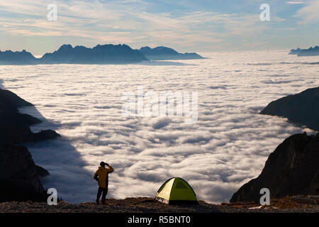 L'Italie, Trentin-Haut-Adige, le Tyrol du Sud, Bolzano, district, Alta Pusteria, Hochpustertal Dolomiti di Sesto Parc Naturel Banque D'Images