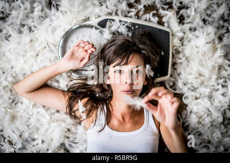 Illustration à propos de la perte de poids. Banque D'Images