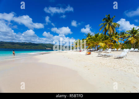 République dominicaine, de l'Est de la péninsule de Samana, Samana, Cayo Levantado savent que l'île de Bacardi Banque D'Images