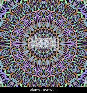 Orné de fleurs colorées modèle mandala wallpaper - géométrie sacrée conception vectorielle Illustration de Vecteur