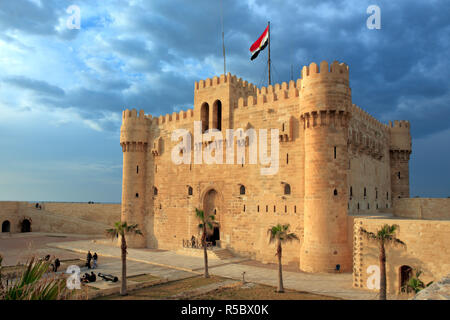 Citadelle de Qaitbay, Alexandria, Egypte Banque D'Images