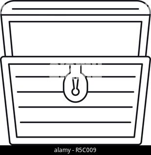 Ouvrez l'icône coffre au trésor. Coffre au Trésor ouvert aperçu l'icône vecteur pour la conception web isolé sur fond blanc Illustration de Vecteur