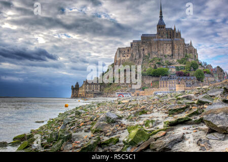 Mont Saint Michel, Manche, Basse-Normandie, France Banque D'Images