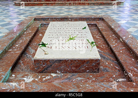 Tombe de Guillaume le Conquérant, Abbaye aux Hommes, Caen, Calvados, Basse-normandie, France Banque D'Images