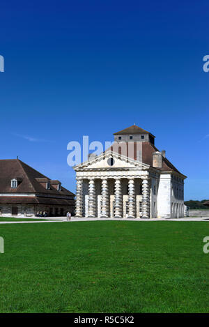 Saline Royale (Saline Royale), l'architecte Claude Nicolas Ledoux (1770), Arc et Senans, Franche Comte, France Banque D'Images