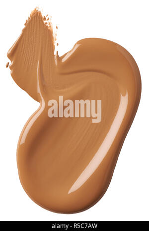 Une vie toujours découper l'image du produit d'un échantillon de liquide de couleur chair ou beige ou maquillage Fond de teint Banque D'Images