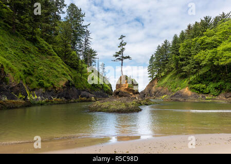 Deadman's Cove à Cape déception dans l'État de Washington, USA Banque D'Images