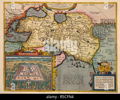 L'Asie. [Theatrvm Terrarvm Orbis. [Par Abraham Ortelius. E. Anvers, 1595. Carte de l'Asie. Image réalisée à partir d'[Theatrvm Terrarvm Orbis. [Par Abraham Ortelius. La première, c'est-à-dire XX. Maij, MDLXX., Edition, le verso du titre en blanc. Publié à l'origine/produit à Anvers, 1595. . Source : Maps.C.2.d.6, Y. Banque D'Images