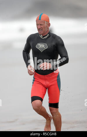 Championnats nationaux de sauvetage sur plage, Newquay, Cornwall, UK. Banque D'Images