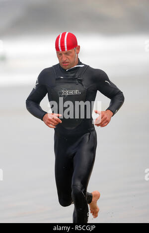 Championnats nationaux de sauvetage sur plage, Newquay, Cornwall, UK. Banque D'Images