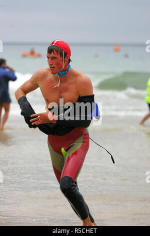 Championnats nationaux de sauvetage sur plage, Newquay, Cornwall, UK. Banque D'Images