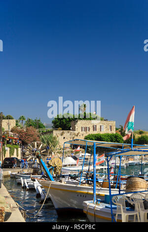 Le port de Byblos, Liban, Banque D'Images