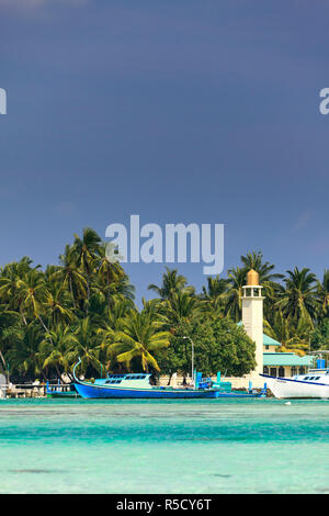 Meemu Atoll, Maldives, Île Muli Banque D'Images