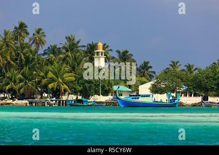 Meemu Atoll, Maldives, Île Muli Banque D'Images