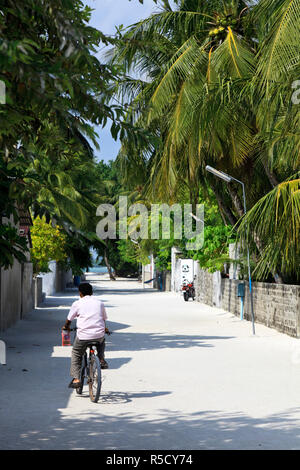 Meemu Atoll, Maldives, Île Muli Banque D'Images