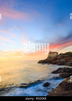 Boccale Castle sur la côte Toscane Banque D'Images