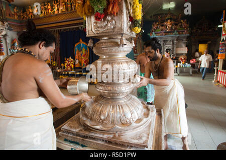 Singapour, Little India, Sri Veerama kaliamman Temple Hindou- Banque D'Images