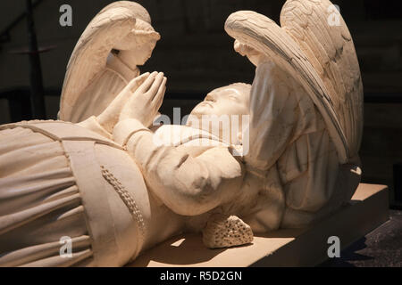France, Indre-et-Loire, Loches, Loches Château, Tombe d'Agnès Sorel Banque D'Images